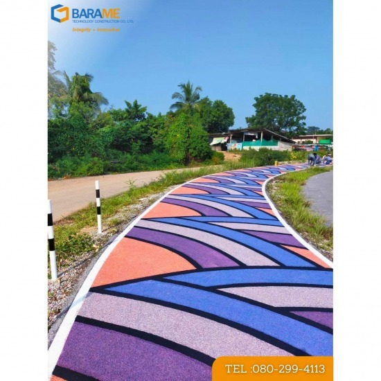 พื้นโพลีไวนิล คละสี เคลือบแข็ง (Poly Vinyl Color Flake) - บริษัท บารมี เทคโนโลยี คอนสตรัคชั่น จำกัด - พื้นโพลีไวนิล คละสี เคลือบแข็ง  พื้น Poly Vinyl Color Flake  พื้นเคลือบแข็ง  พื้นทนทาน  พื้นสวยงาม 